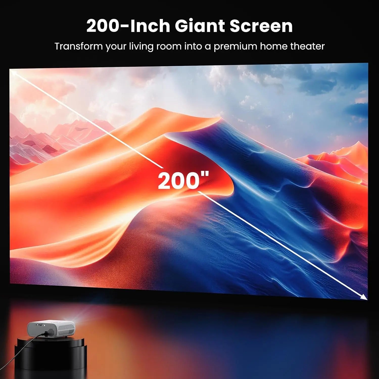 Official Licensed Smart Mini Projector with Wifi and Bluetooth