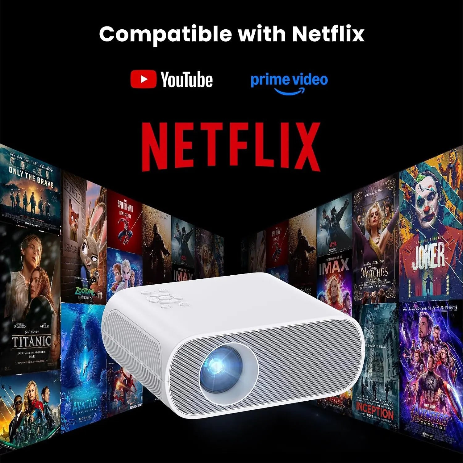 Official Licensed Smart Mini Projector with Wifi and Bluetooth