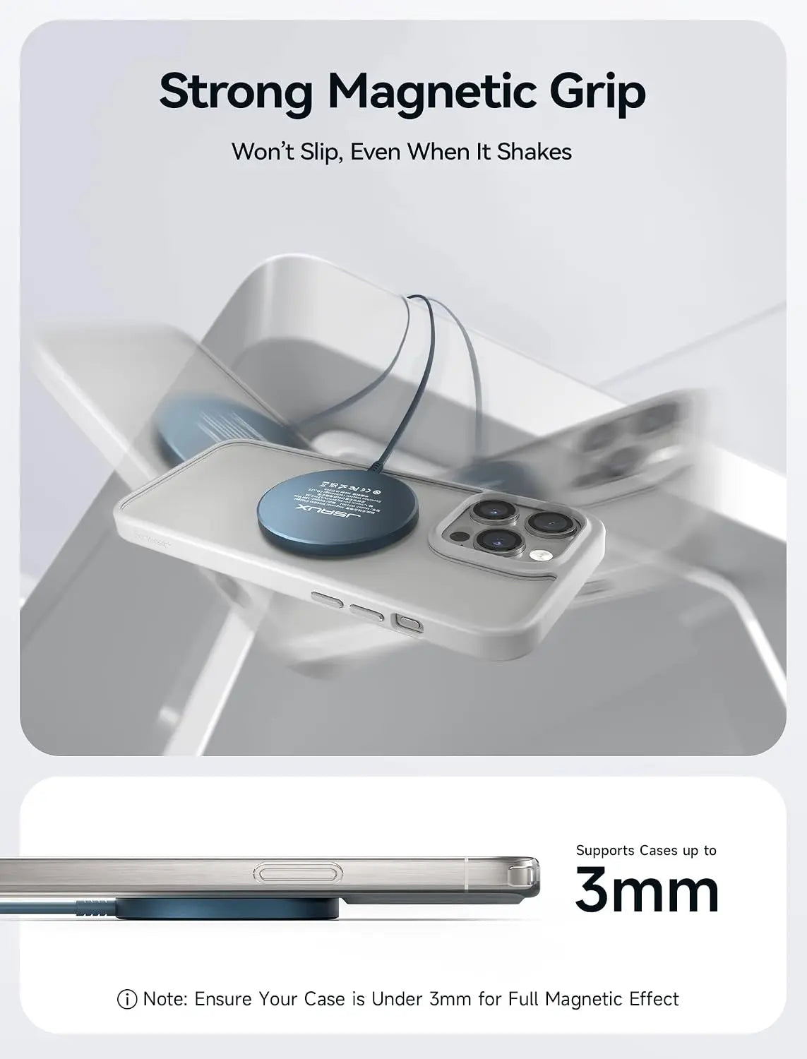 Charger for Iphone 17 Magsafe Wireless Charging, Compatible with Iphone 17 Air Pro Max/16/15/14/13/12 Series, Magnetic Mag Safe Charging Pad, Aluminum Alloy, USB & USB C Dual Ports - Blue