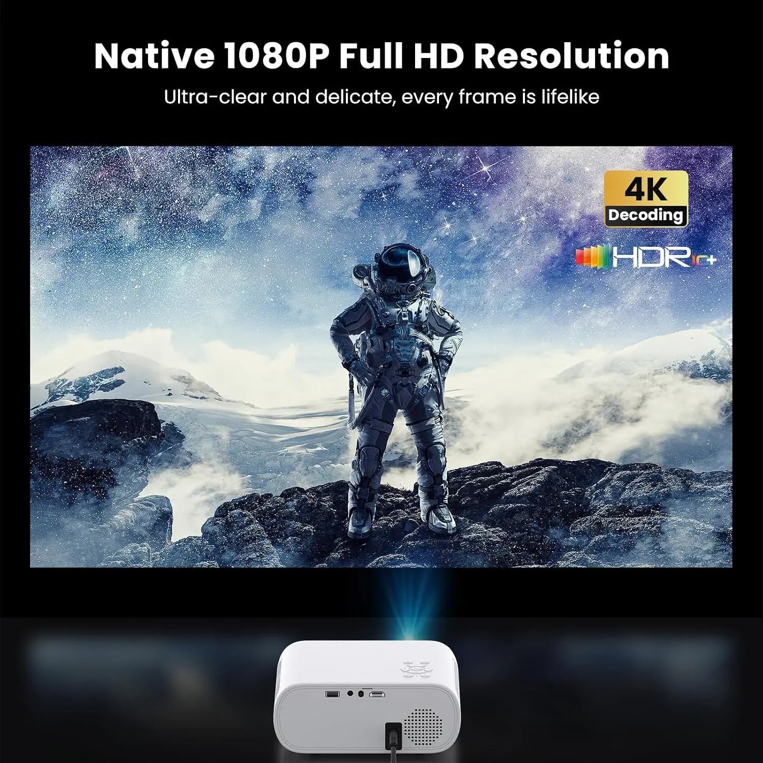 Official Licensed Smart Mini Projector with Wifi and Bluetooth