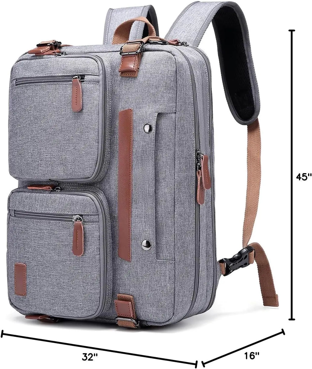 3 in 1 Laptop Bag for Men, 17.3 Inch Work Bags for Men, Laptop Backpack, Briefcases, Messenger Bag, Computer Bags for Laptops for Men Women, Black