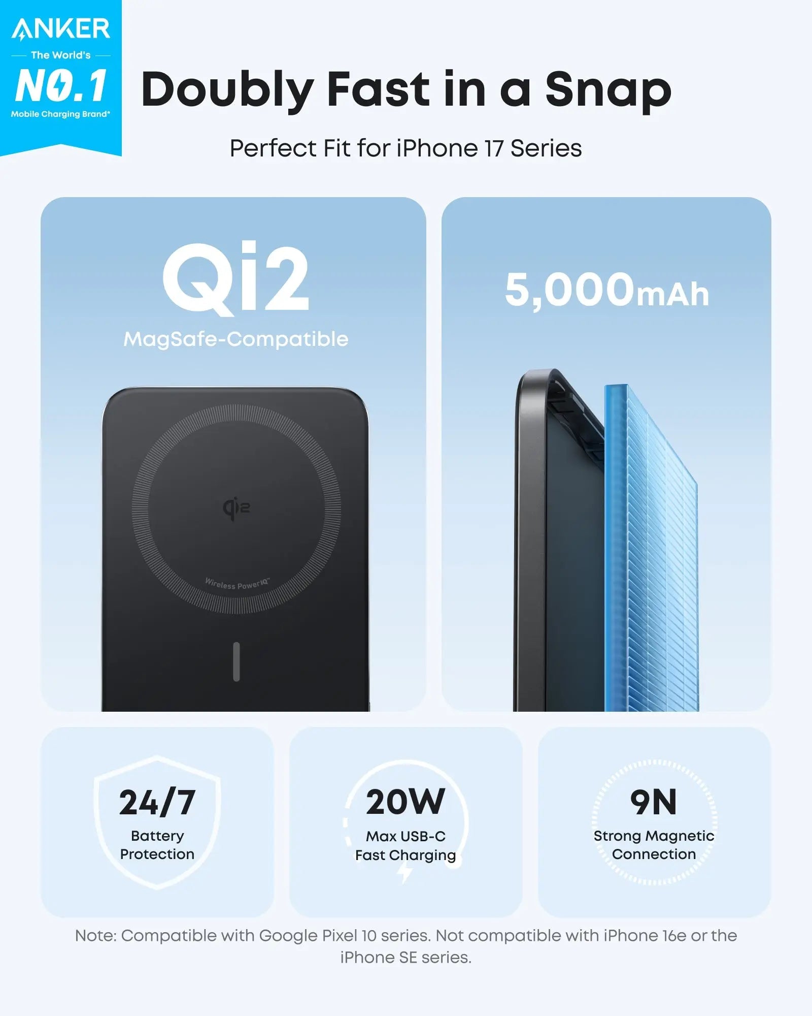 Anker Nano Power Bank (5K, MagGo, Slim) Anker