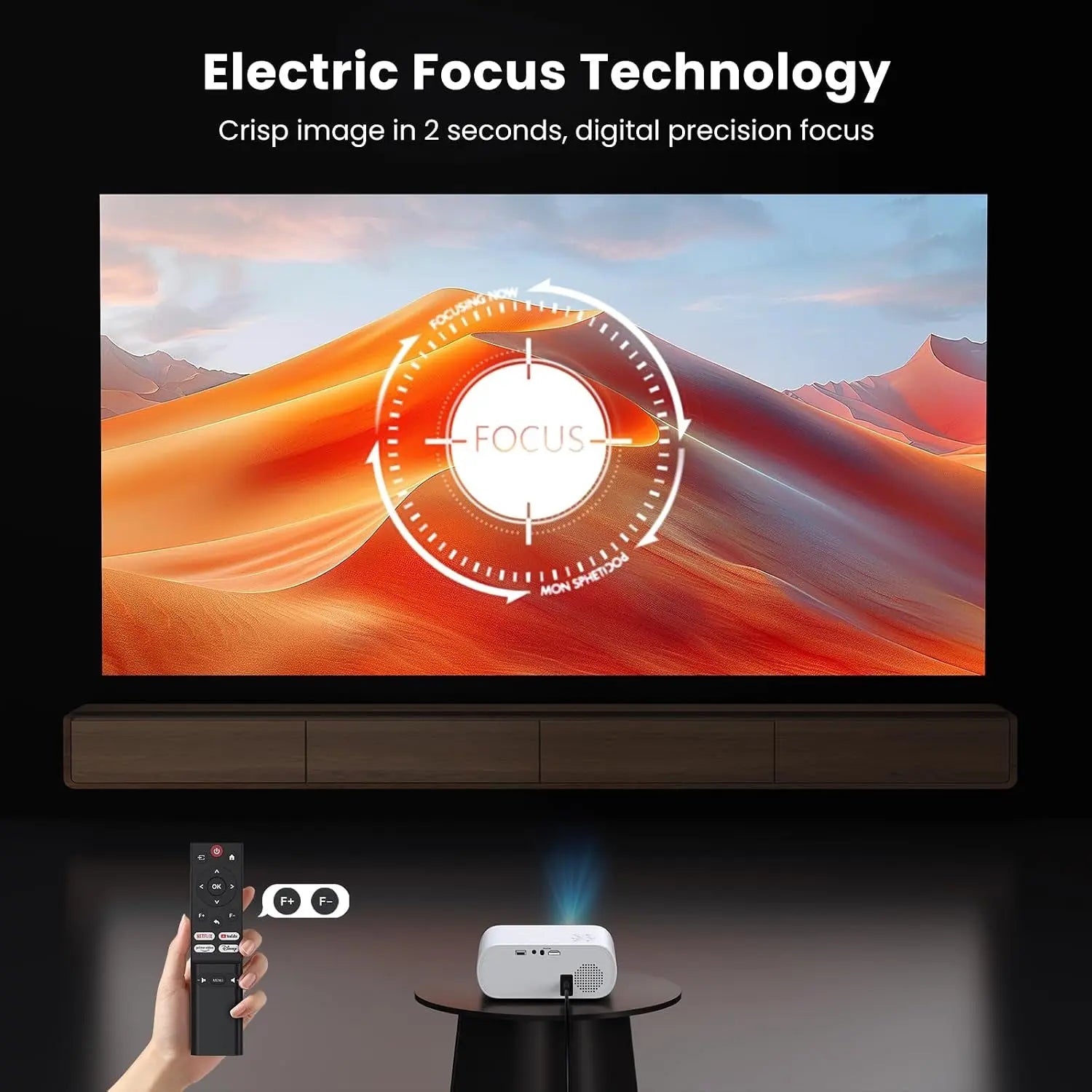 Official Licensed Smart Mini Projector with Wifi and Bluetooth