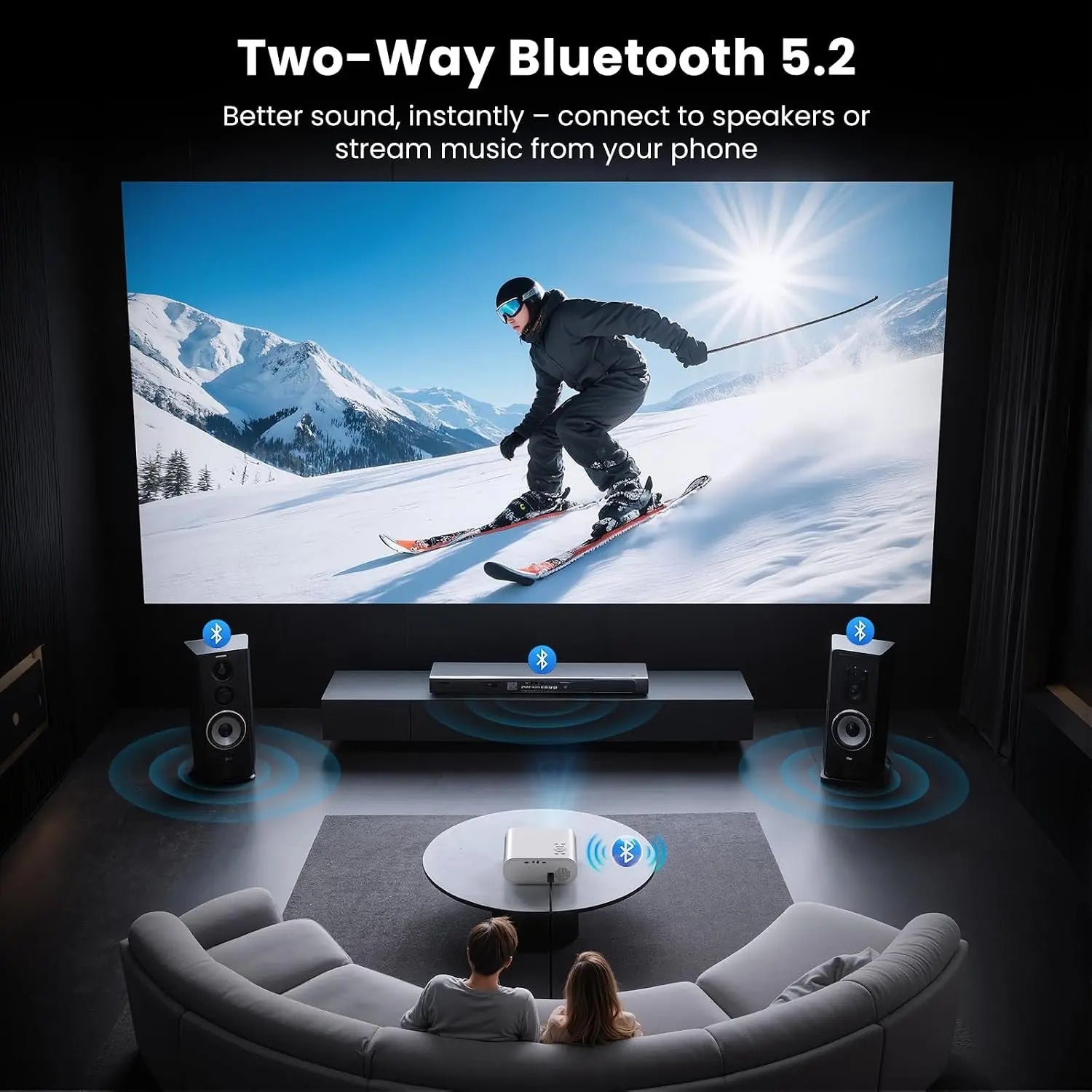 Official Licensed Smart Mini Projector with Wifi and Bluetooth